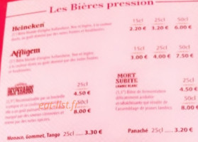 Le Bon Coing menu