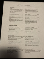 Mc Gilverys Pub Eatery menu