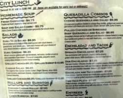 Zuma Tex-Mex menu