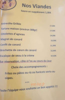 La Parenthèse menu