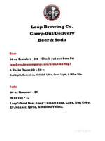 Loop Brewing Company menu