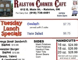 Ralston Cafe menu