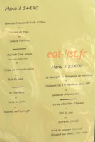 Tom Pouce Café menu