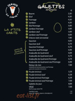 Crêperie Barapom Quimper menu