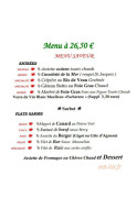 Le Moulin menu