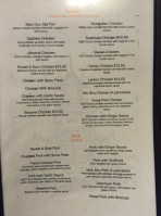 Szechuan Chinese menu