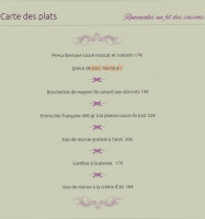 Au Remp'Arts menu