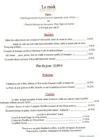 L'art des Mets menu