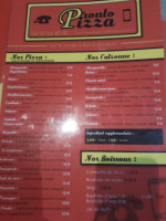 Pronto Pizza menu