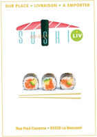 Sushi'liv menu