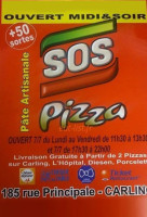 Sos Pizza menu