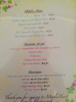 Maplehurst Family And Pizzeria menu