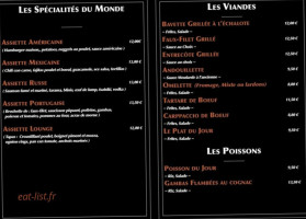 City Lounge Café menu