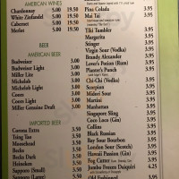 Peking Chinese menu