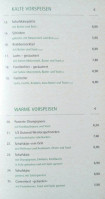 „zum Grünen Baum“ menu