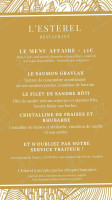 L'esterel menu