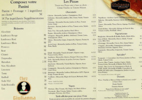 Pizza Giulianna menu