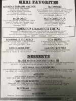 The Round Up Steakhouse menu