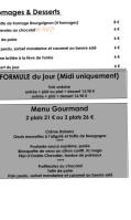 Le Café Gourmand menu