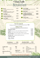 The Fern Cafe menu