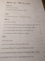 Hope and Anchor menu