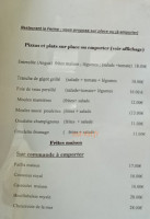 La Ferme menu