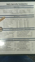 Bob's Place menu