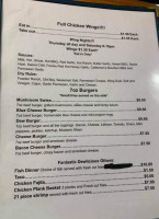 Dew Drop Inn menu