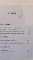 La Passerelle du Clair de Lune menu