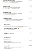 Palais De L’inde menu