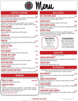 The Bull Pen Restaurant Sports Bar menu