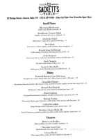 Sackett's Table menu