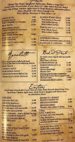 Margherita's menu