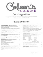 Colleen's Cuisine menu