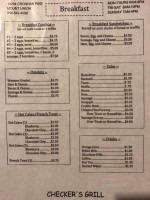 Checkers Grill menu