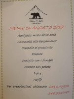 Ristoro 5 Laghi menu