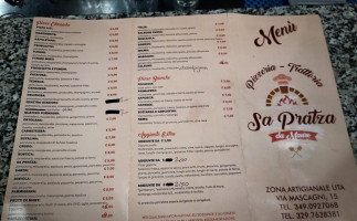 Pizzeria Trattoria Sa Pratza Da Mauro menu