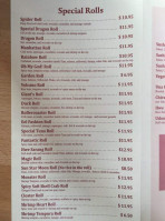 Hwe Sarang Sushi menu