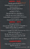 La Brasserie D'alice menu