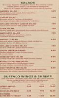 Babbo’s Pizza menu