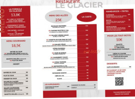 Le Glacier menu