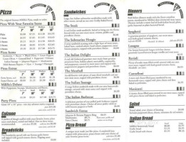 Richards Pizza menu