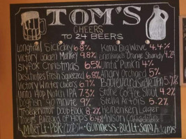 Tom's Pizza Place menu