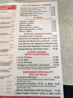 Golden Star menu