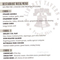 Liberty Tavern menu