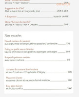 La Cremaillere menu