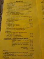 Cascade Cafe menu