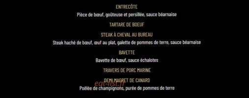 Au Bureau Hazebrouck menu