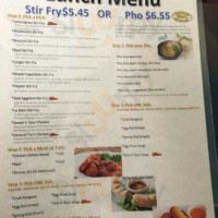 Super Bowl Pho menu