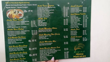 Wangi Padi Resto menu